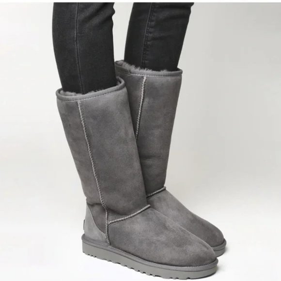 UGG Shoes - UGG Classic Tall II Boots in Grey Size 8